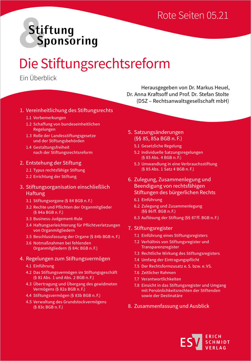 Die Stiftungsrechtsreform Im Überblick | Deutsches Stiftungszentrum